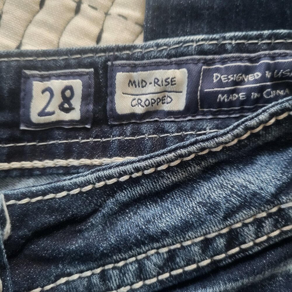 Miss Me Dark Blue Embellished Skinny Ankle Jeans - Picture 5 of 7